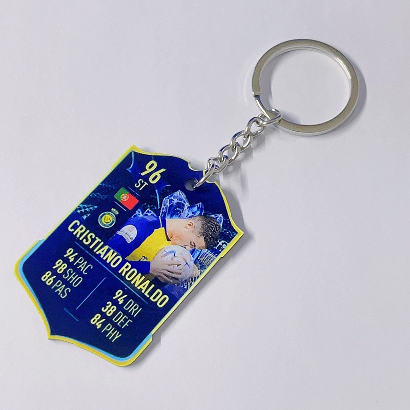 Soccer Game Score Card Acrylic Keychain Pendant Decorative Charm Ideal for Football Tournaments & Fans