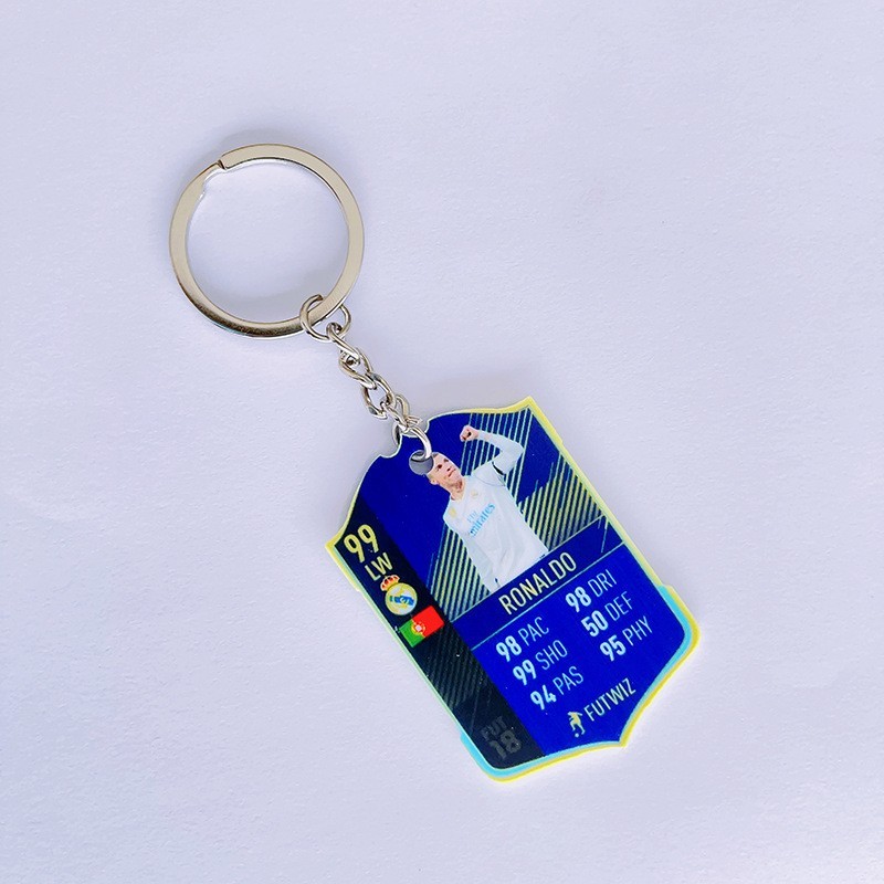 Soccer Game Score Card Acrylic Keychain Pendant Decorative Charm Ideal for Football Tournaments & Fans