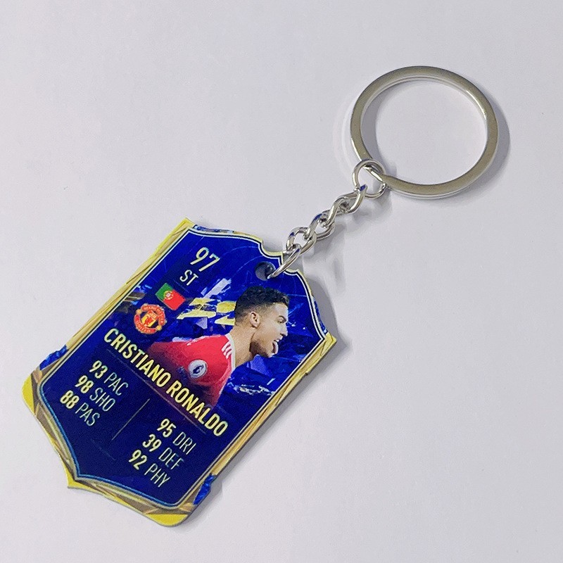 Soccer Game Score Card Acrylic Keychain Pendant Decorative Charm Ideal for Football Tournaments & Fans