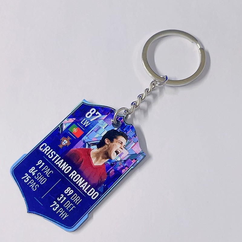 Soccer Game Score Card Acrylic Keychain Pendant Decorative Charm Ideal for Football Tournaments & Fans