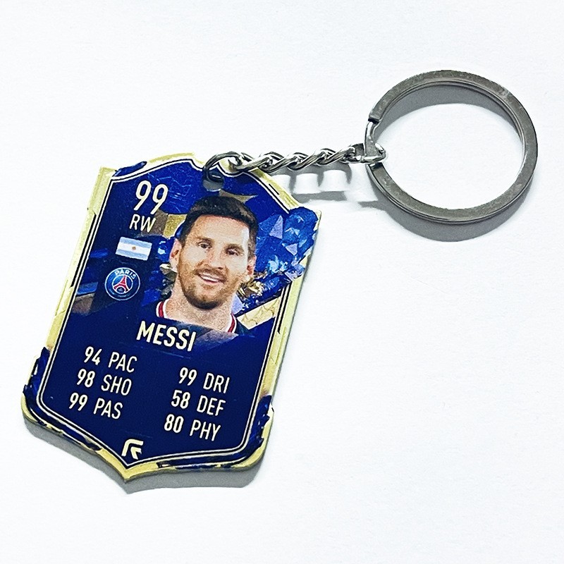 Soccer Game Score Card Acrylic Keychain Pendant Decorative Charm Ideal for Football Tournaments & Fans
