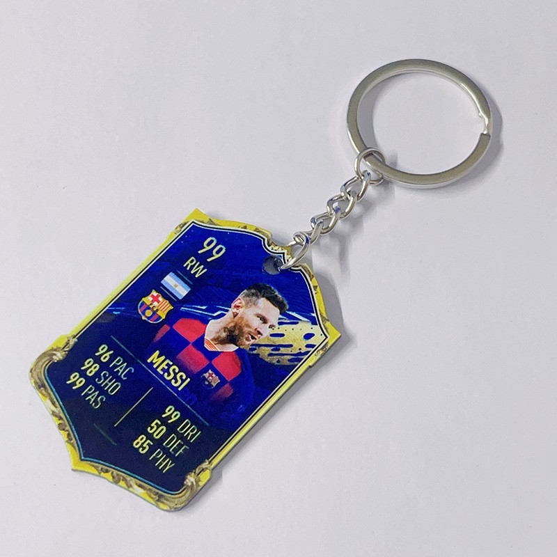 Soccer Game Score Card Acrylic Keychain Pendant Decorative Charm Ideal for Football Tournaments & Fans