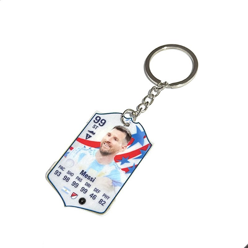 Soccer Game Score Card Acrylic Keychain Pendant Decorative Charm Ideal for Football Tournaments & Fans