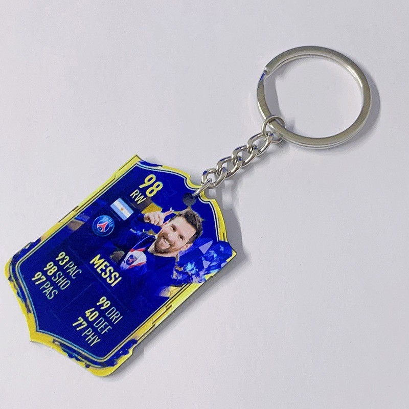 Soccer Game Score Card Acrylic Keychain Pendant Decorative Charm Ideal for Football Tournaments & Fans