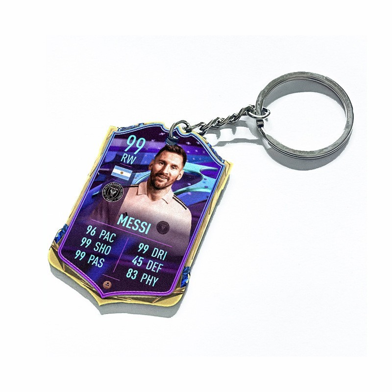 Soccer Game Score Card Acrylic Keychain Pendant Decorative Charm Ideal for Football Tournaments & Fans