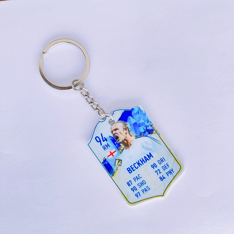 Soccer Game Score Card Acrylic Keychain Pendant Decorative Charm Ideal for Football Tournaments & Fans