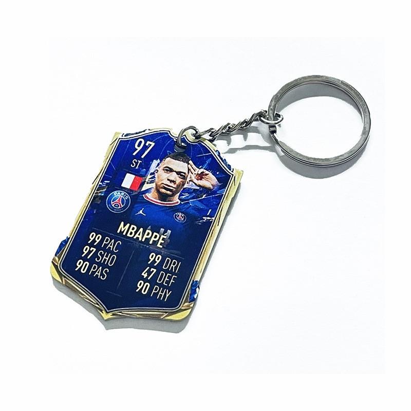 Soccer Game Score Card Acrylic Keychain Pendant Decorative Charm Ideal for Football Tournaments & Fans