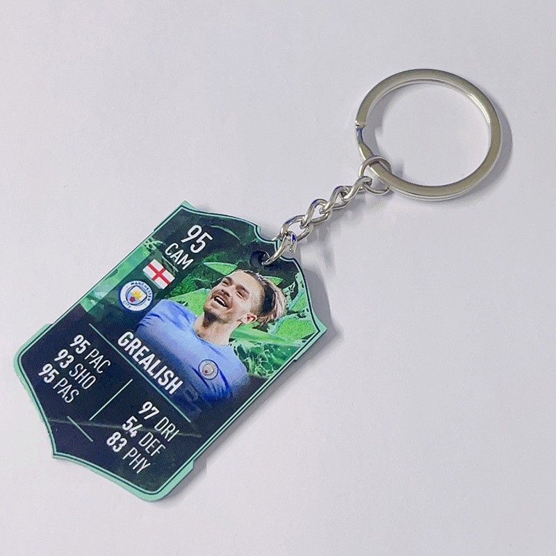 Soccer Game Score Card Acrylic Keychain Pendant Decorative Charm Ideal for Football Tournaments & Fans