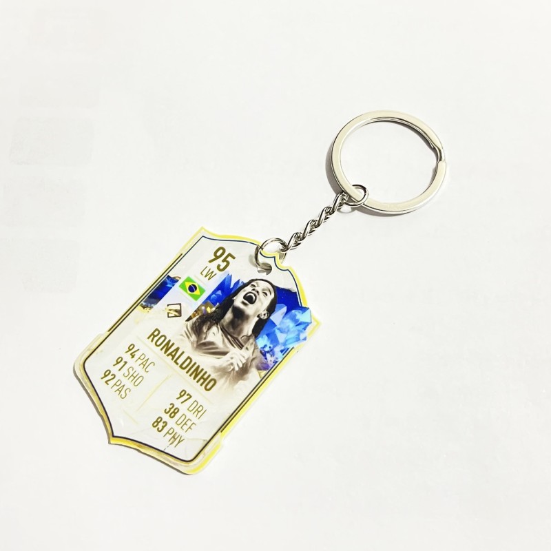 Soccer Game Score Card Acrylic Keychain Pendant Decorative Charm Ideal for Football Tournaments & Fans