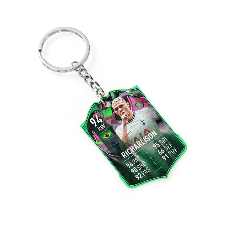Soccer Game Score Card Acrylic Keychain Pendant Decorative Charm Ideal for Football Tournaments & Fans