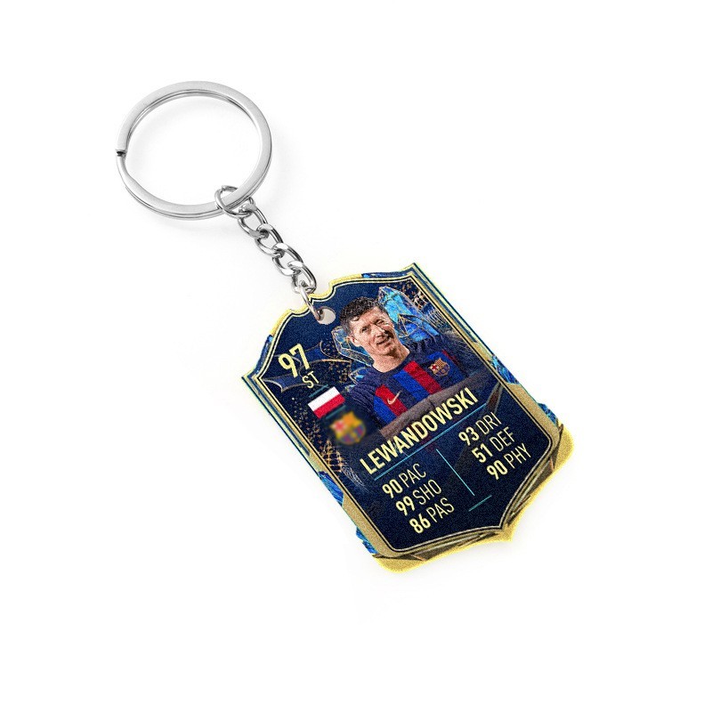 Soccer Game Score Card Acrylic Keychain Pendant Decorative Charm Ideal for Football Tournaments & Fans