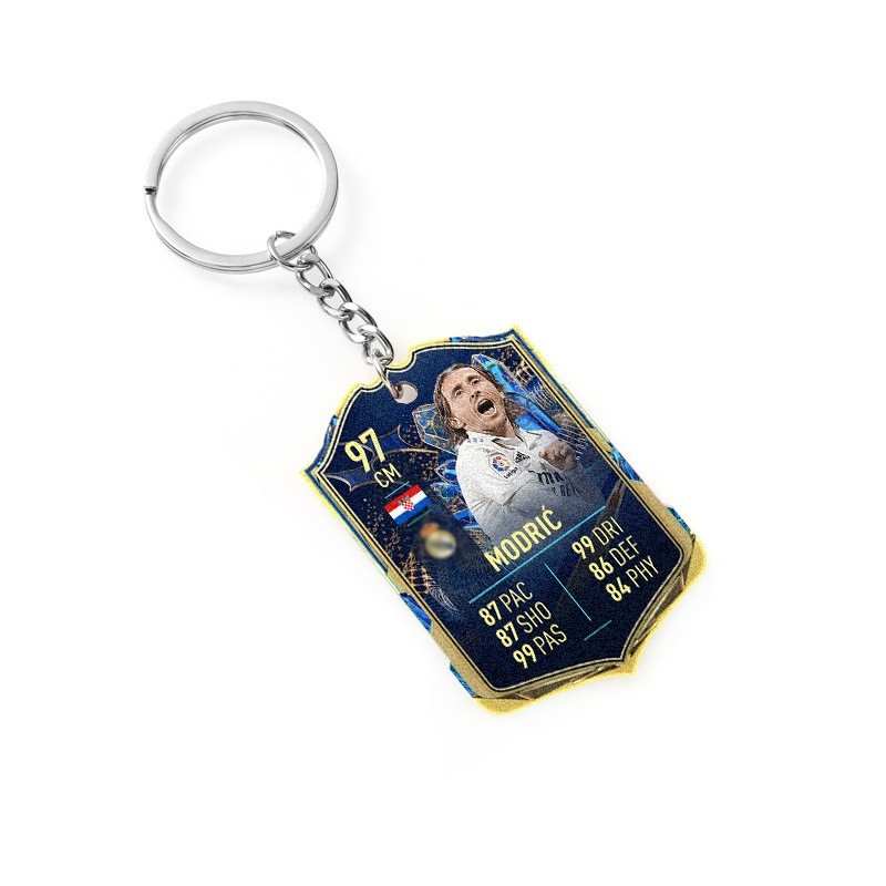Soccer Game Score Card Acrylic Keychain Pendant Decorative Charm Ideal for Football Tournaments & Fans