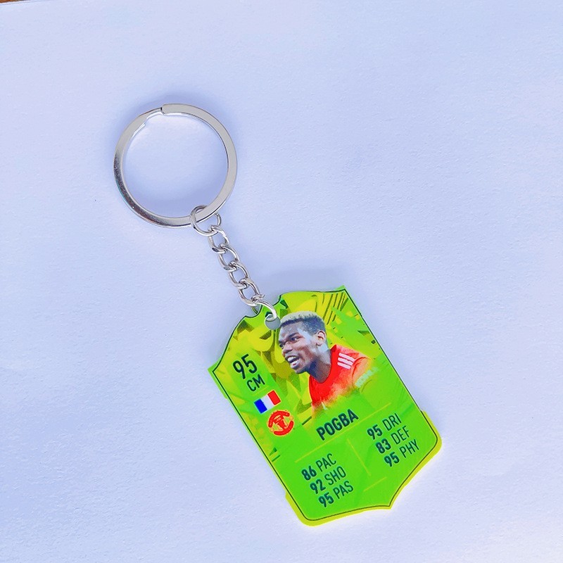 Soccer Game Score Card Acrylic Keychain Pendant Decorative Charm Ideal for Football Tournaments & Fans