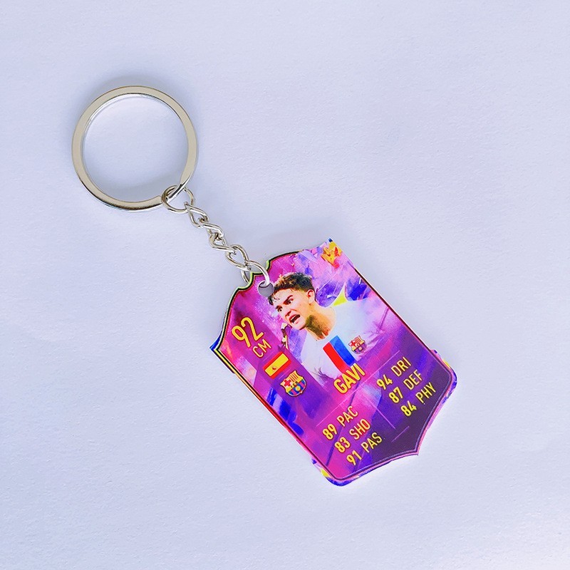 Soccer Game Score Card Acrylic Keychain Pendant Decorative Charm Ideal for Football Tournaments & Fans