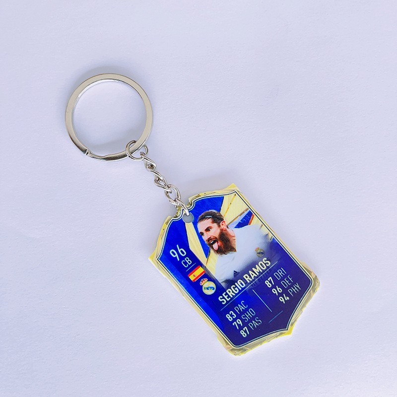 Soccer Game Score Card Acrylic Keychain Pendant Decorative Charm Ideal for Football Tournaments & Fans