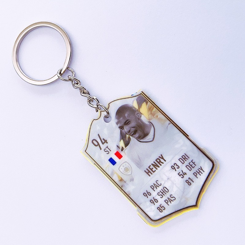 Soccer Game Score Card Acrylic Keychain Pendant Decorative Charm Ideal for Football Tournaments & Fans