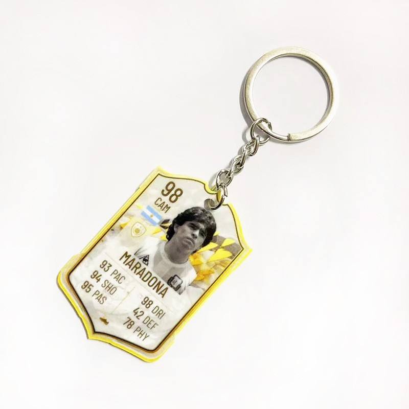 Soccer Game Score Card Acrylic Keychain Pendant Decorative Charm Ideal for Football Tournaments & Fans
