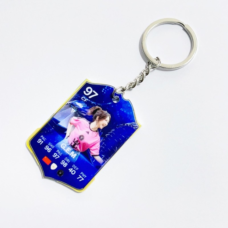 Soccer Game Score Card Acrylic Keychain Pendant Decorative Charm Ideal for Football Tournaments & Fans