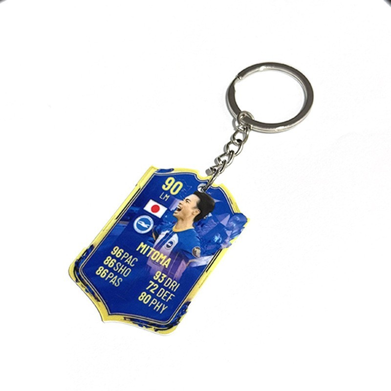 Soccer Game Score Card Acrylic Keychain Pendant Decorative Charm Ideal for Football Tournaments & Fans