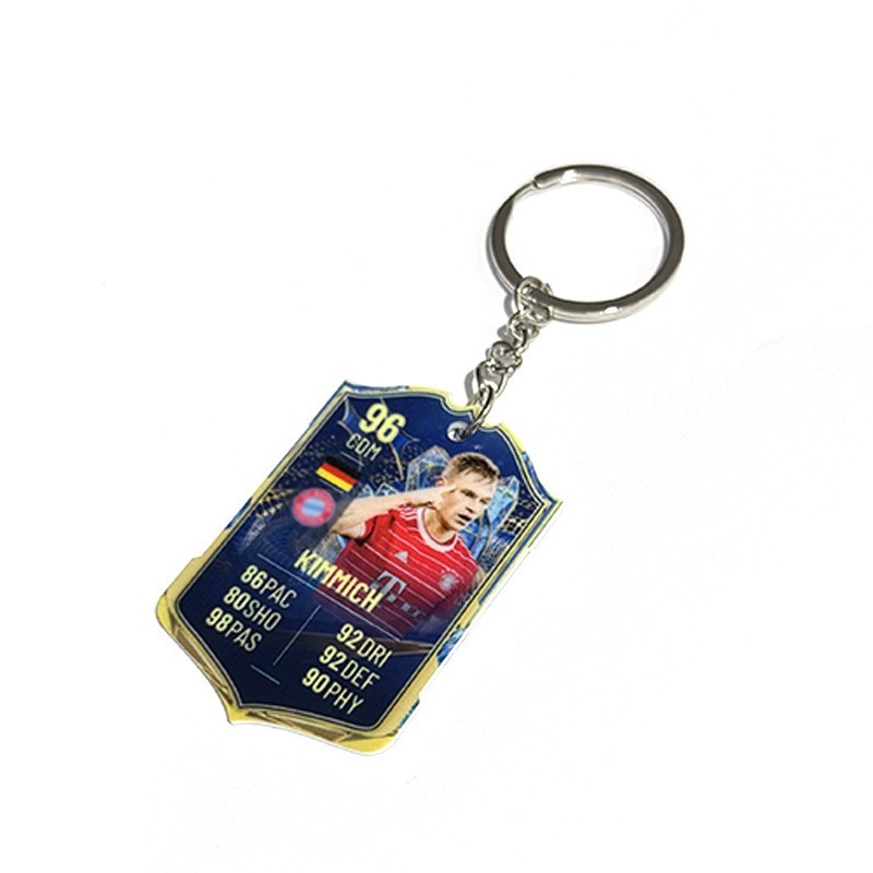 Soccer Game Score Card Acrylic Keychain Pendant Decorative Charm Ideal for Football Tournaments & Fans