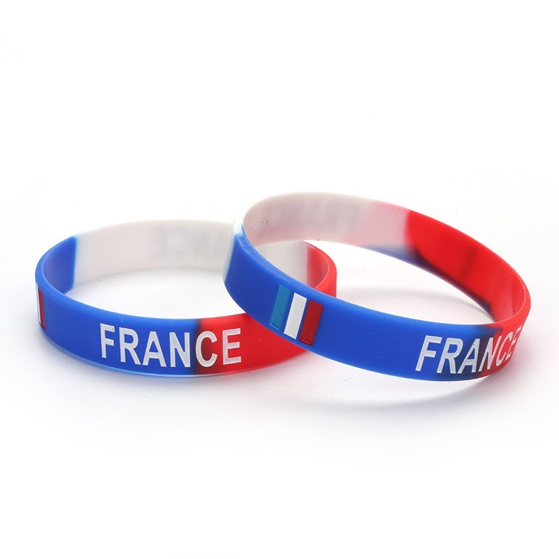 2026 National Flag Silicone Wristband Soccer Fan Bracelet for Global Football Tournaments