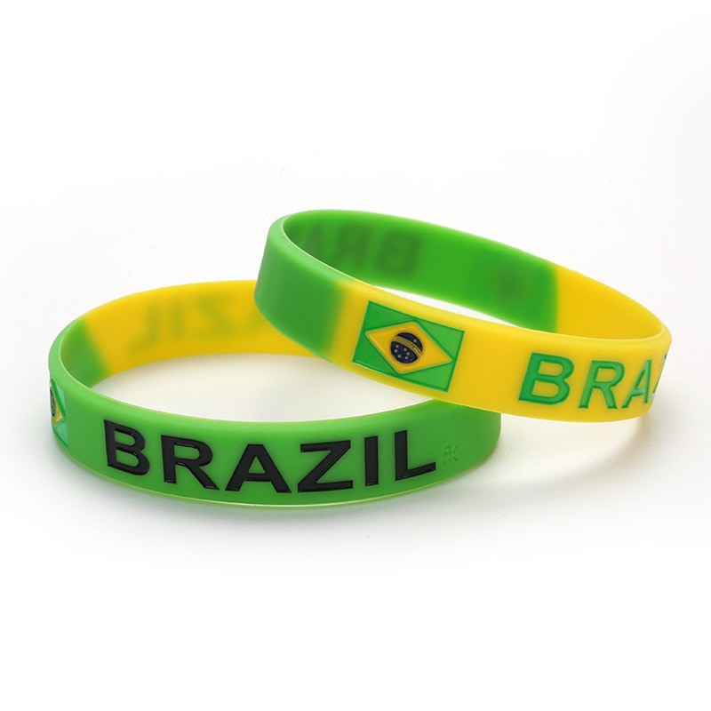 2026 National Flag Silicone Wristband Soccer Fan Bracelet for Global Football Tournaments
