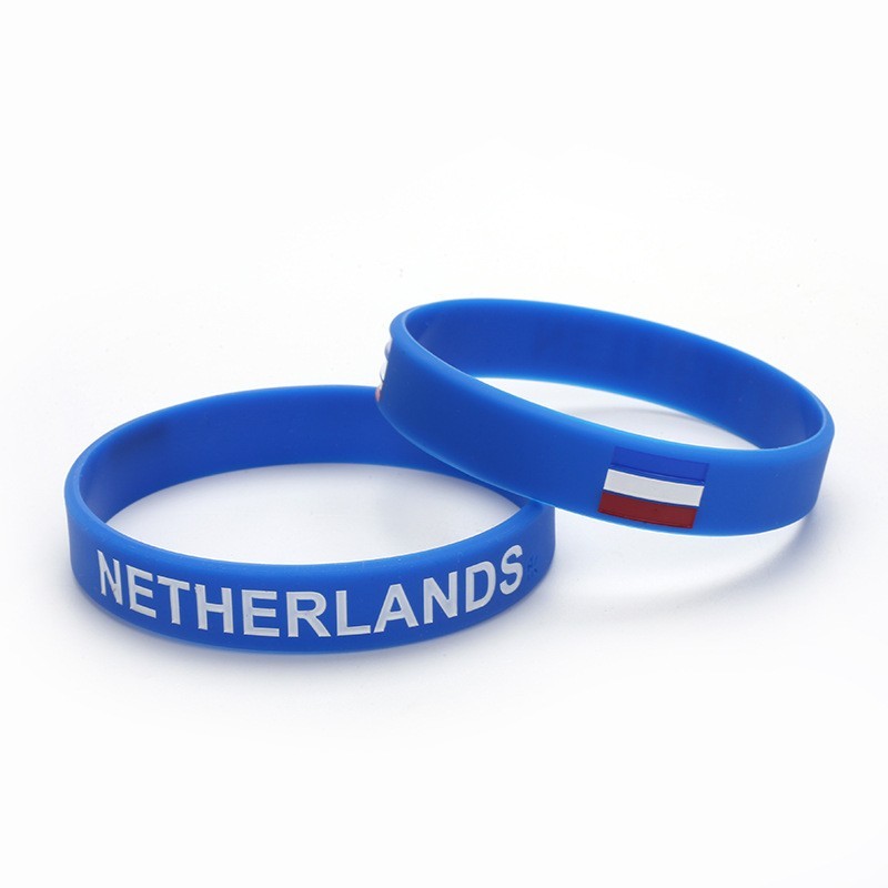 2026 National Flag Silicone Wristband Soccer Fan Bracelet for Global Football Tournaments