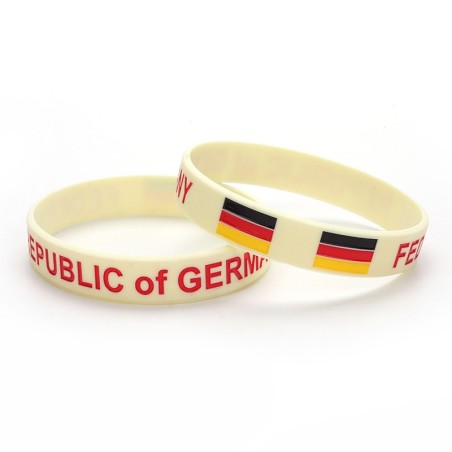 2026 National Flag Silicone Wristband Soccer Fan Bracelet for Global Football Tournaments