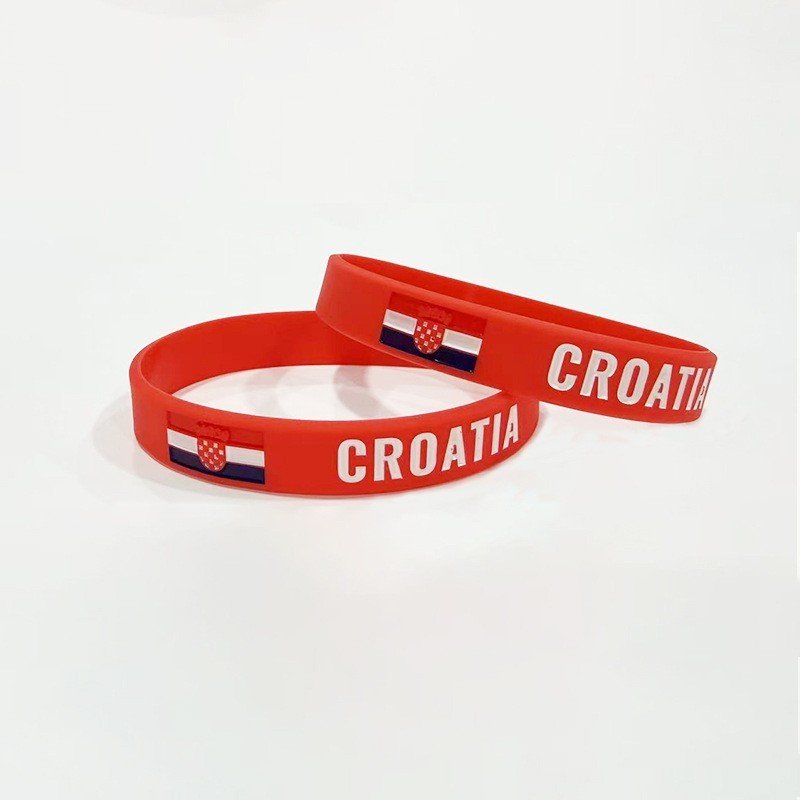 2026 National Flag Silicone Wristband Soccer Fan Bracelet for Global Football Tournaments