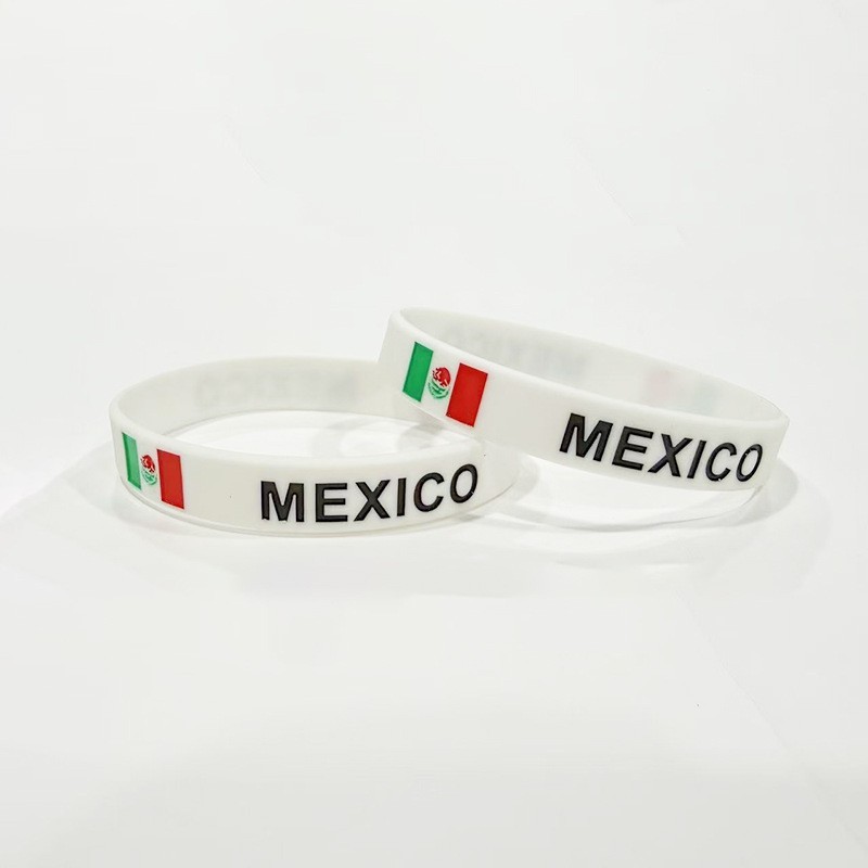 2026 National Flag Silicone Wristband Soccer Fan Bracelet for Global Football Tournaments