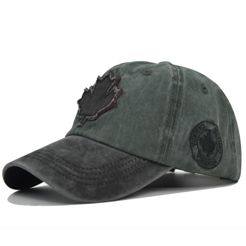 Retro Canada Maple Leaf Embroidered Adjustable Baseball Cap Football Tournament Supporter Hat