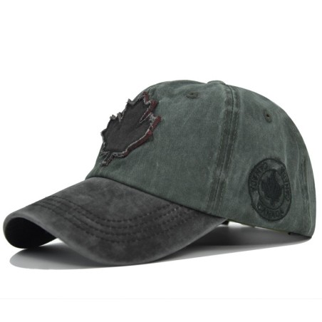 Retro Canada Maple Leaf Embroidered Adjustable Baseball Cap Football Tournament Supporter Hat