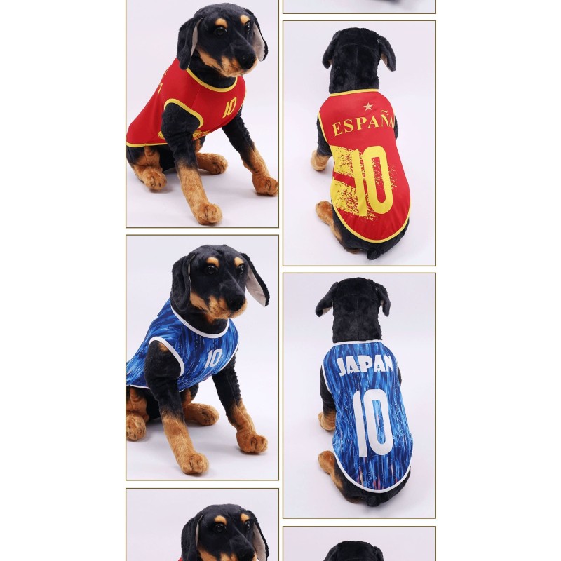 Soccer Team Inspired Pet Vest, Breathable Summer Dog Shirt for Small Breeds