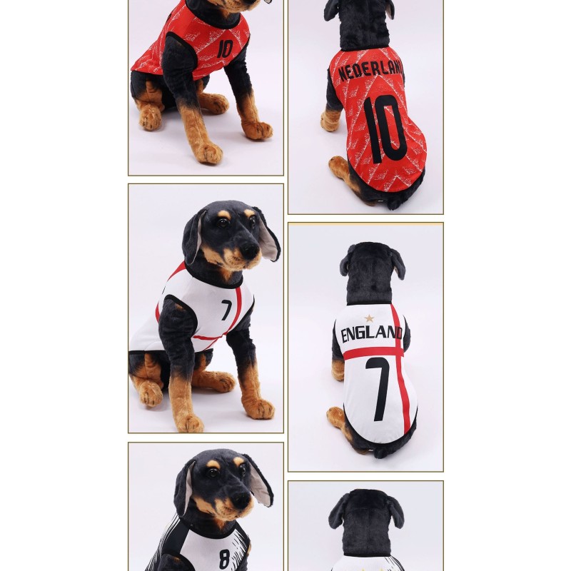 Soccer Team Inspired Pet Vest, Breathable Summer Dog Shirt for Small Breeds