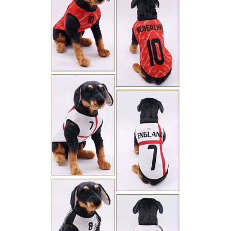 Soccer Team Inspired Pet Vest, Breathable Summer Dog Shirt for Small Breeds