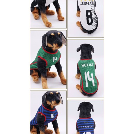 Soccer Team Inspired Pet Vest, Breathable Summer Dog Shirt for Small Breeds