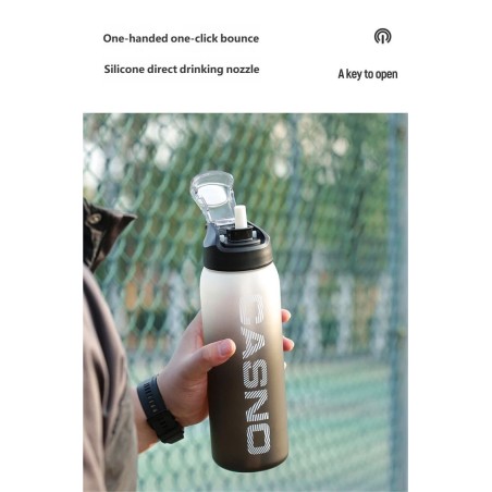 Large Capacity 1000ml Plastic Cup with Straw | Soccer Fan Sports Water Bottle