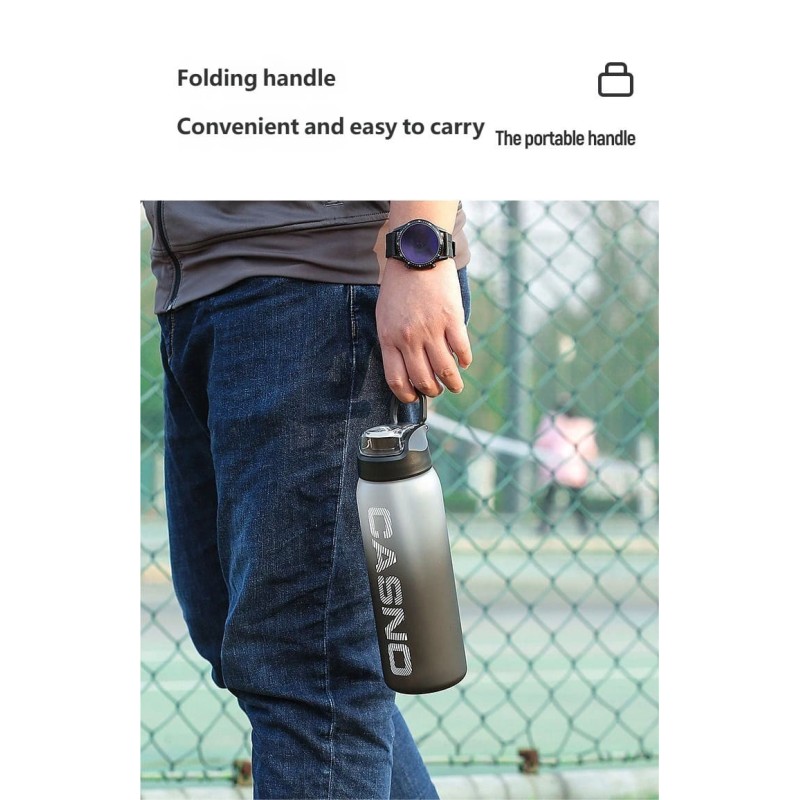 Large Capacity 1000ml Plastic Cup with Straw | Soccer Fan Sports Water Bottle