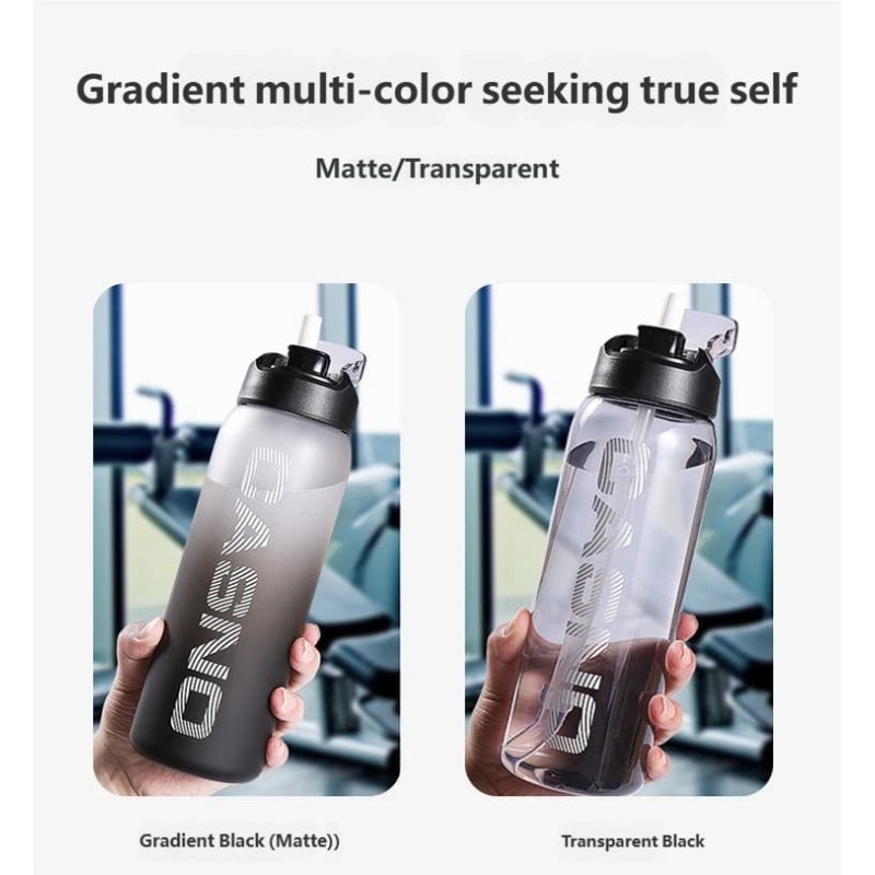 Large Capacity 1000ml Plastic Cup with Straw | Soccer Fan Sports Water Bottle