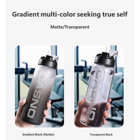 Large Capacity 1000ml Plastic Cup with Straw | Soccer Fan Sports Water Bottle