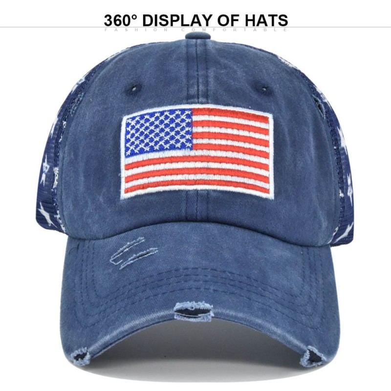 Soccer Team Style 3D American Flag Embroidered Baseball Cap for Sports Fans