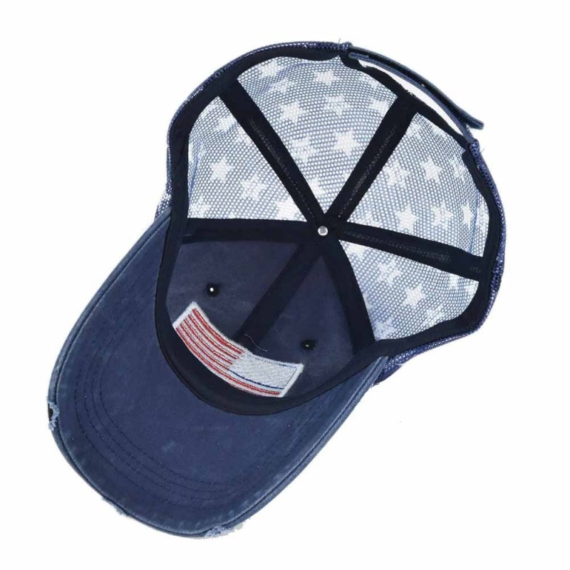 Soccer Team Style 3D American Flag Embroidered Baseball Cap for Sports Fans
