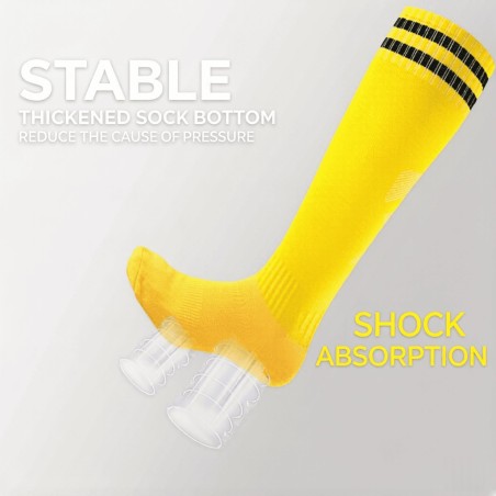 Thickened Towel Bottom Football Socks | Striped Over-the-Knee Long Soccer Socks