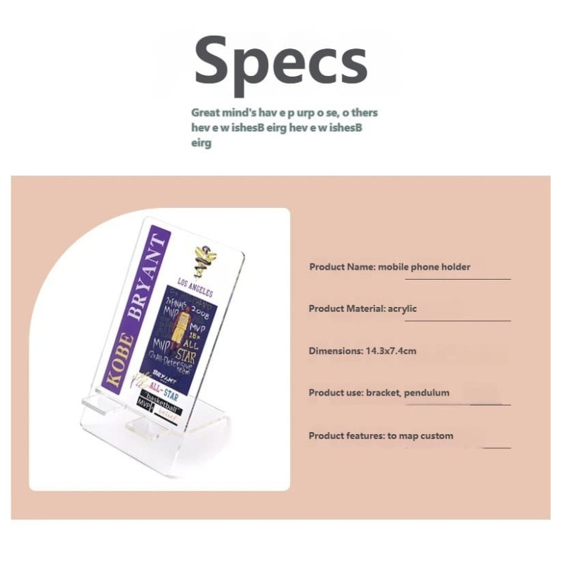 Soccer Player Style Acrylic Stand | Phone Holder for Fans