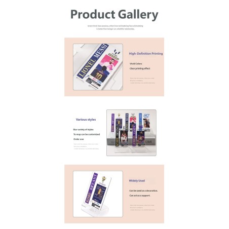 Soccer Player Style Acrylic Stand | Phone Holder for Fans