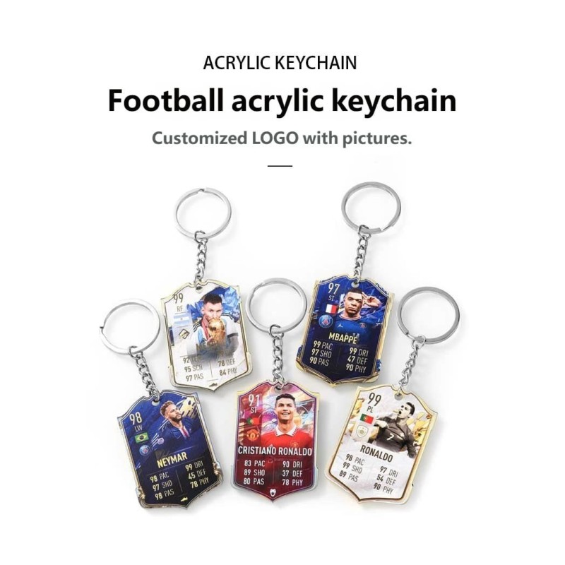 Soccer Game Score Card Acrylic Keychain Pendant Decorative Charm Ideal for Football Tournaments & Fans