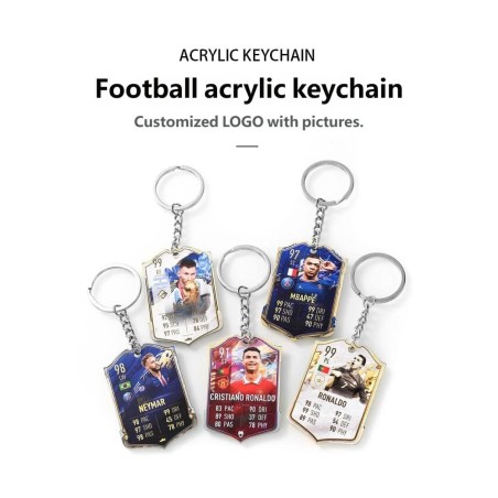Soccer Game Score Card Acrylic Keychain Pendant Decorative Charm Ideal for Football Tournaments & Fans