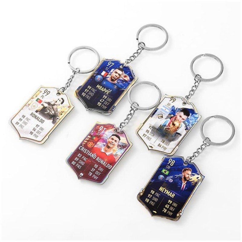 Soccer Game Score Card Acrylic Keychain Pendant Decorative Charm Ideal for Football Tournaments & Fans