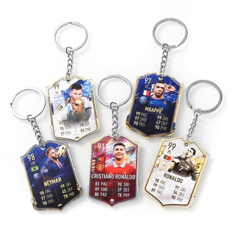 Soccer Game Score Card Acrylic Keychain Pendant Decorative Charm Ideal for Football Tournaments & Fans
