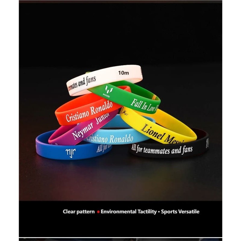 Soccer Sports Silicone Wristband with Signature Design Ideal for Football Tournaments & Fans